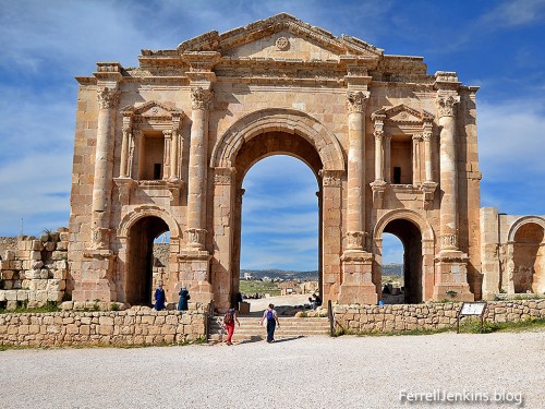 Hadrian's Arch, Jerash, Jordan. Photo: ferrelljenkins.blog.