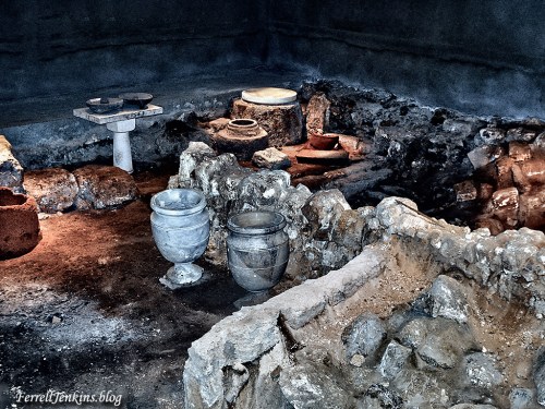 The burnt house after the Roman destruction of Jerusalem. Photo: ferrelljenkins.blog.