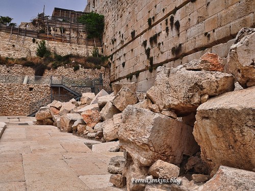 Evidence of Roman destruction of the Temple precinct in A.D. 70. Photo: ferrelljenkins.blog.