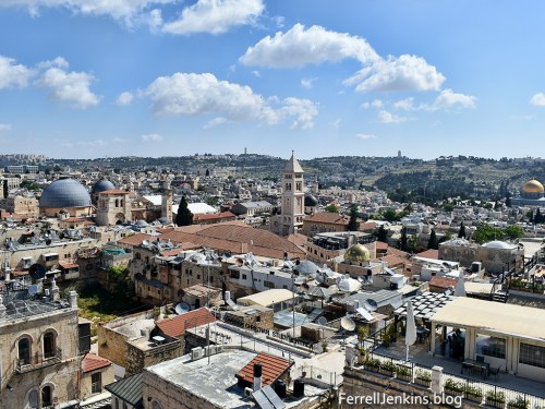 View of Jerusalem from the Citadel. View is NE.